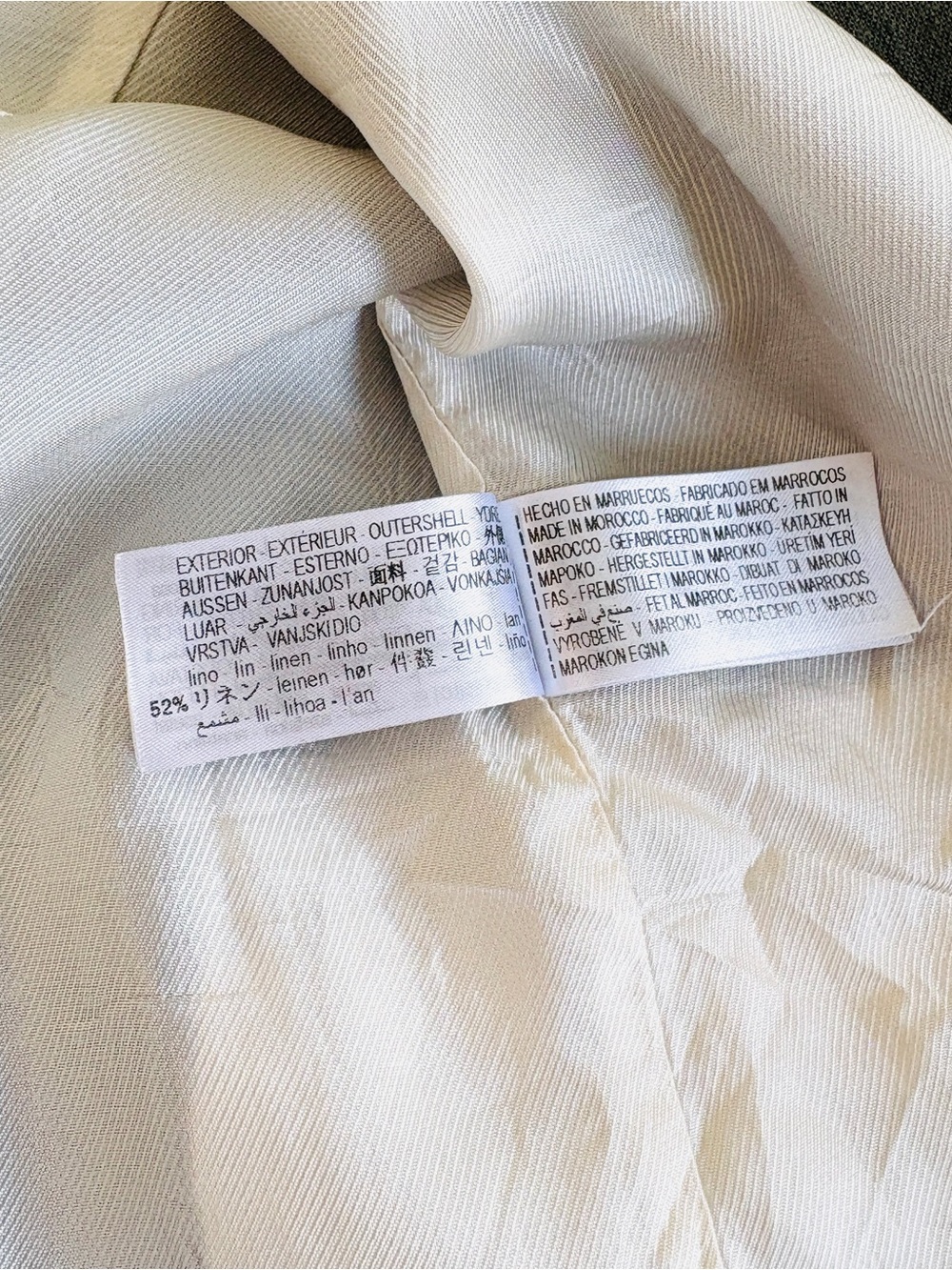 Zara Sage Green Linen Blend Blazer Jacket Minimalist Tailored Office Chic Sz S - Picture 4 of 9
